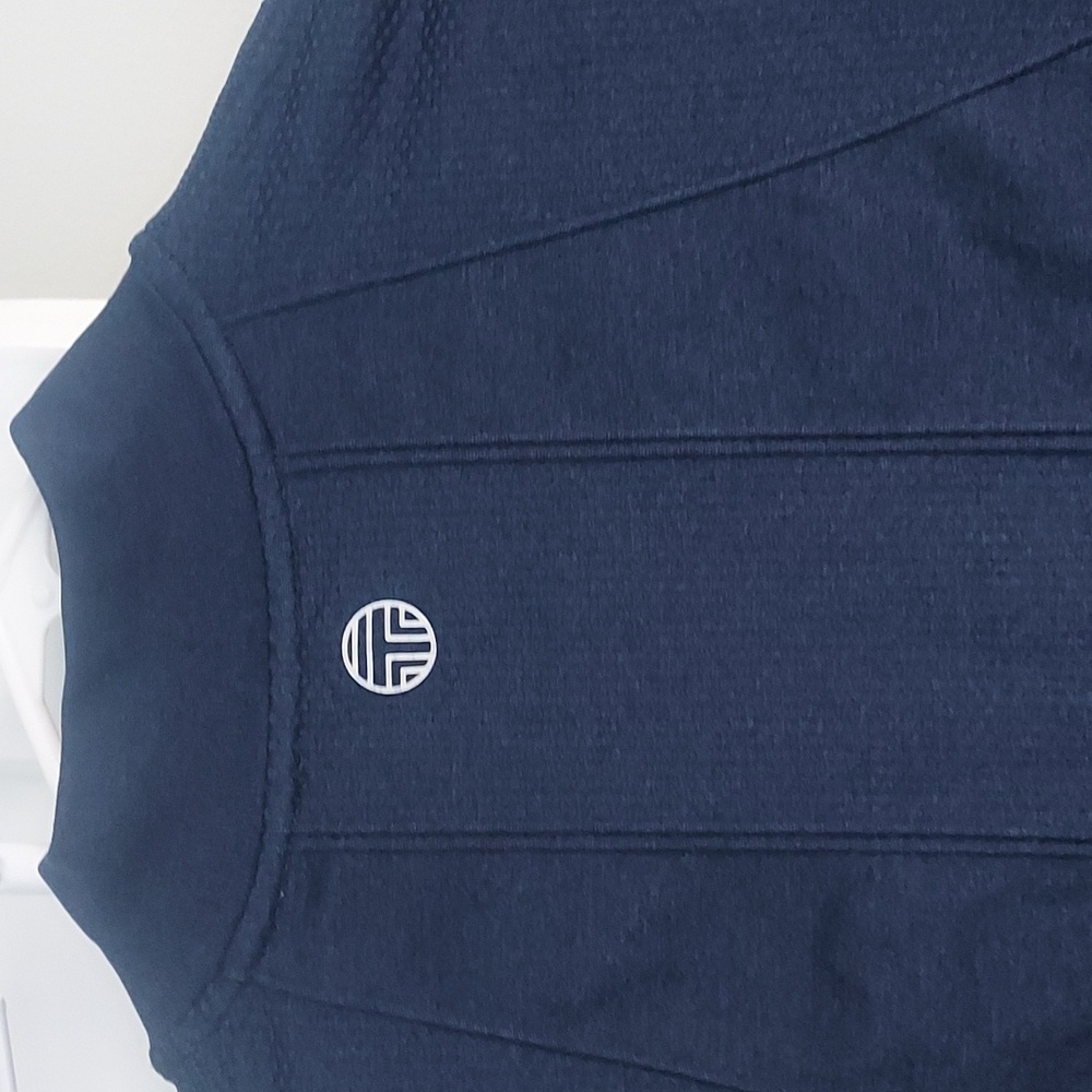 Tory Burch Sport Quarter Zip Navy Pullover Long Sleeve NWOT Active Athletic - Picture 5 of 7